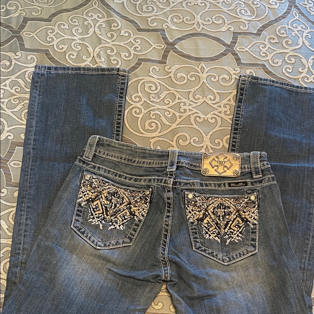 Embellished Miss Me Blue Jeans